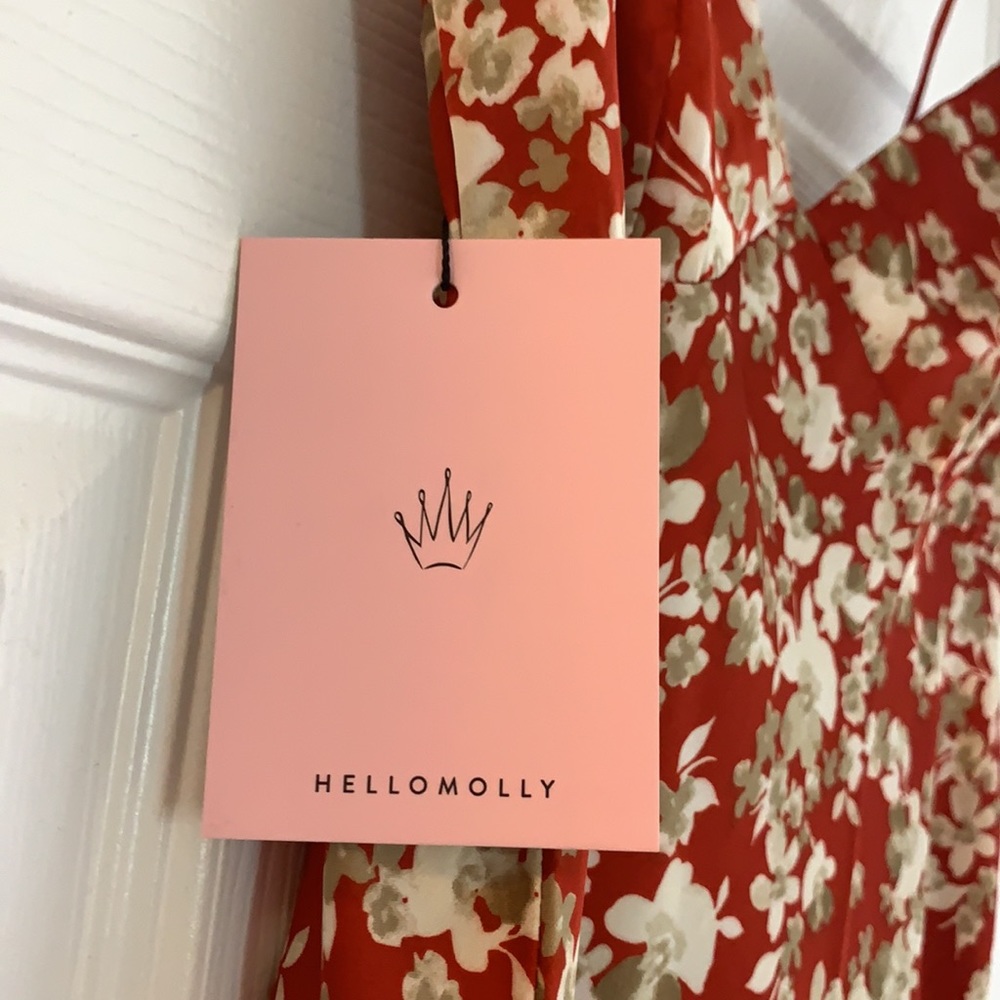 Hello Molly Red Floral Midi Dress - Picture 4 of 7